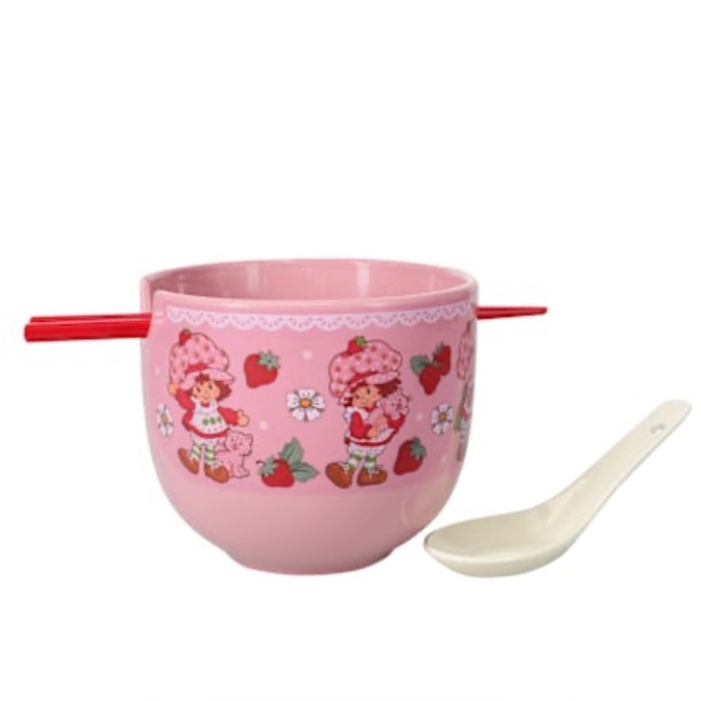 VINTAGE VIBES! Strawberry Shortcake Ramen Bowl Set - Picture 3 of 9